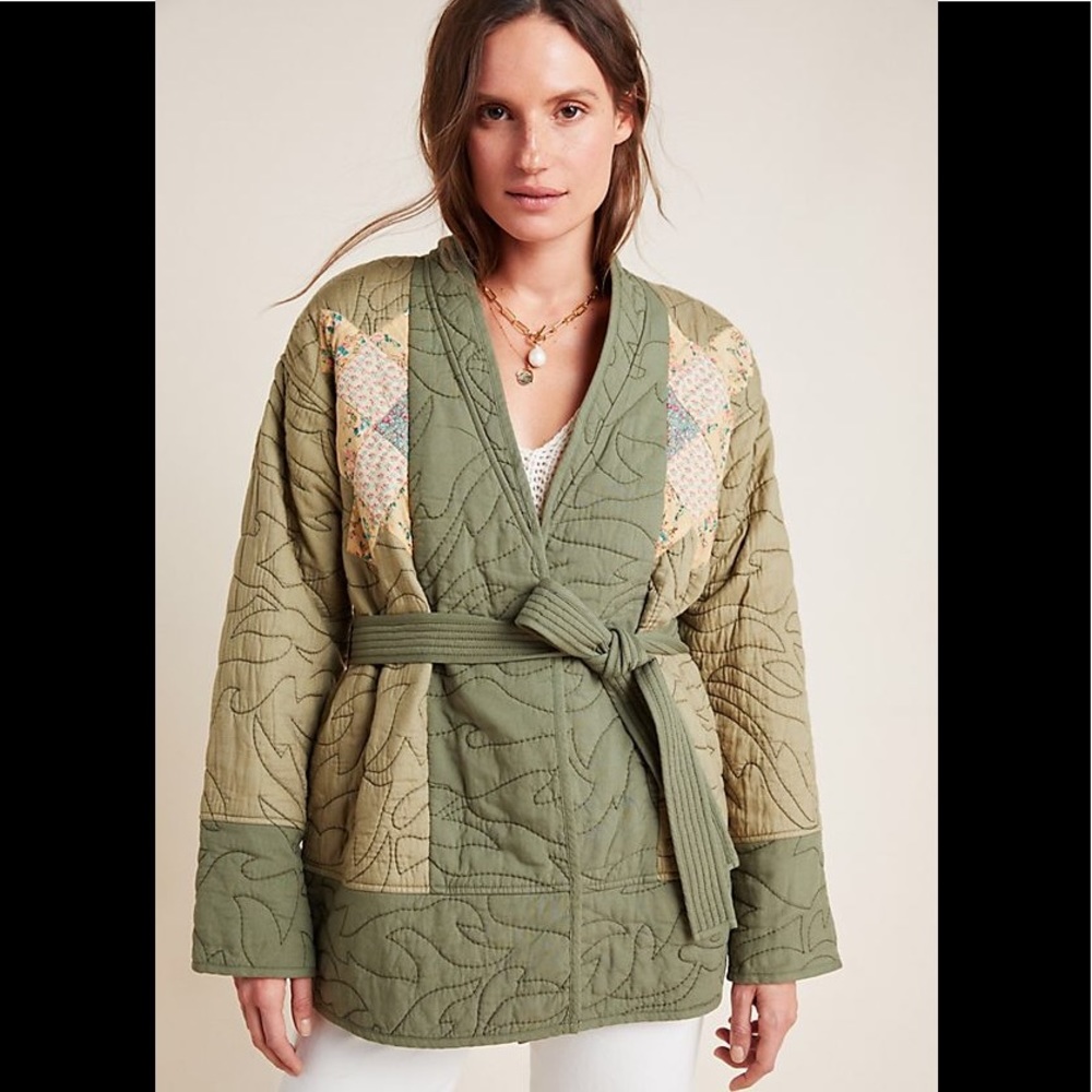 NEW ANTHROPOLOGIE QUILTED PATCHWORK KIMONO